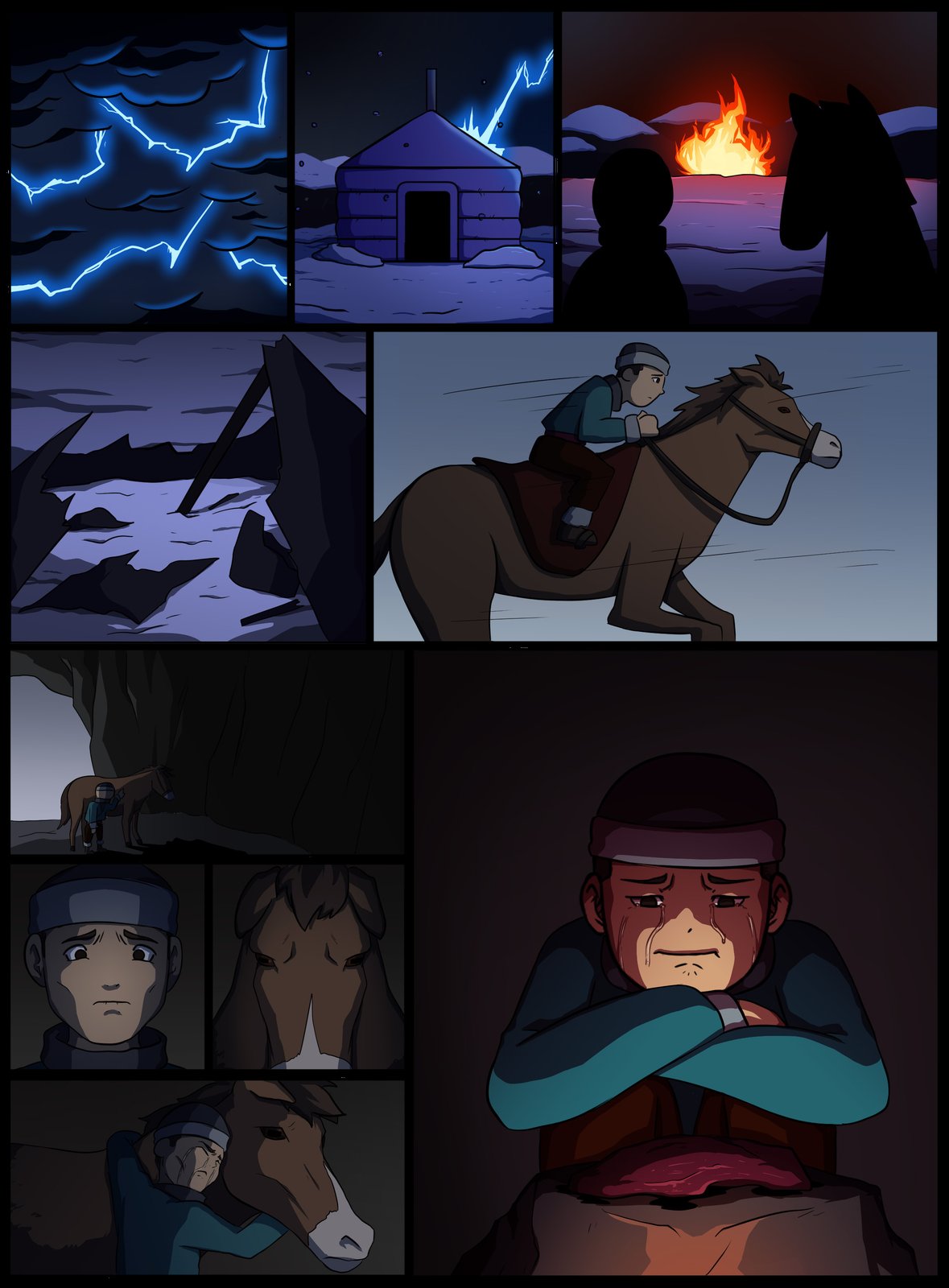 Cómic de estilo de El Último Invierno, página 2
